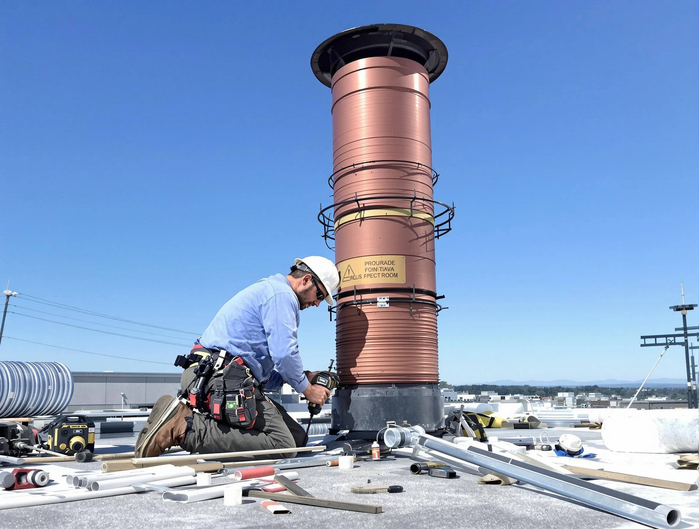 Installed chimney liner by Brighton Chimney Sweep in Brighton, CO
