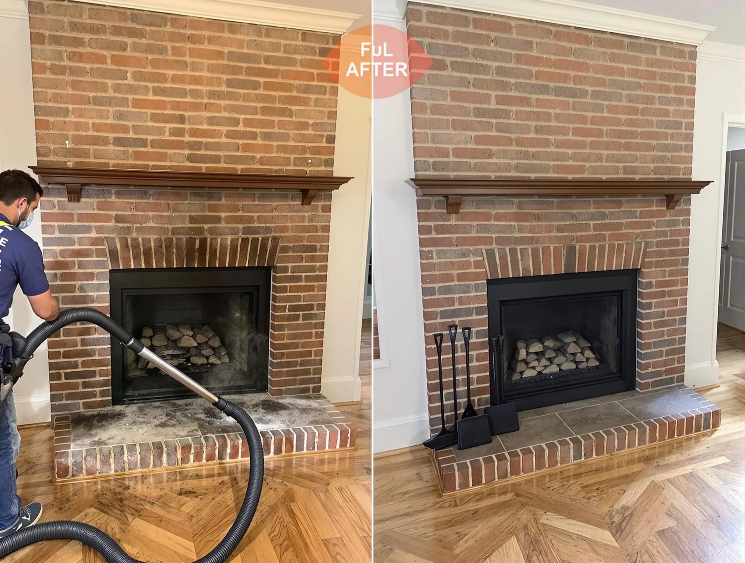 Brighton Chimney Sweep carefully sanitizing a fireplace in Brighton, CO