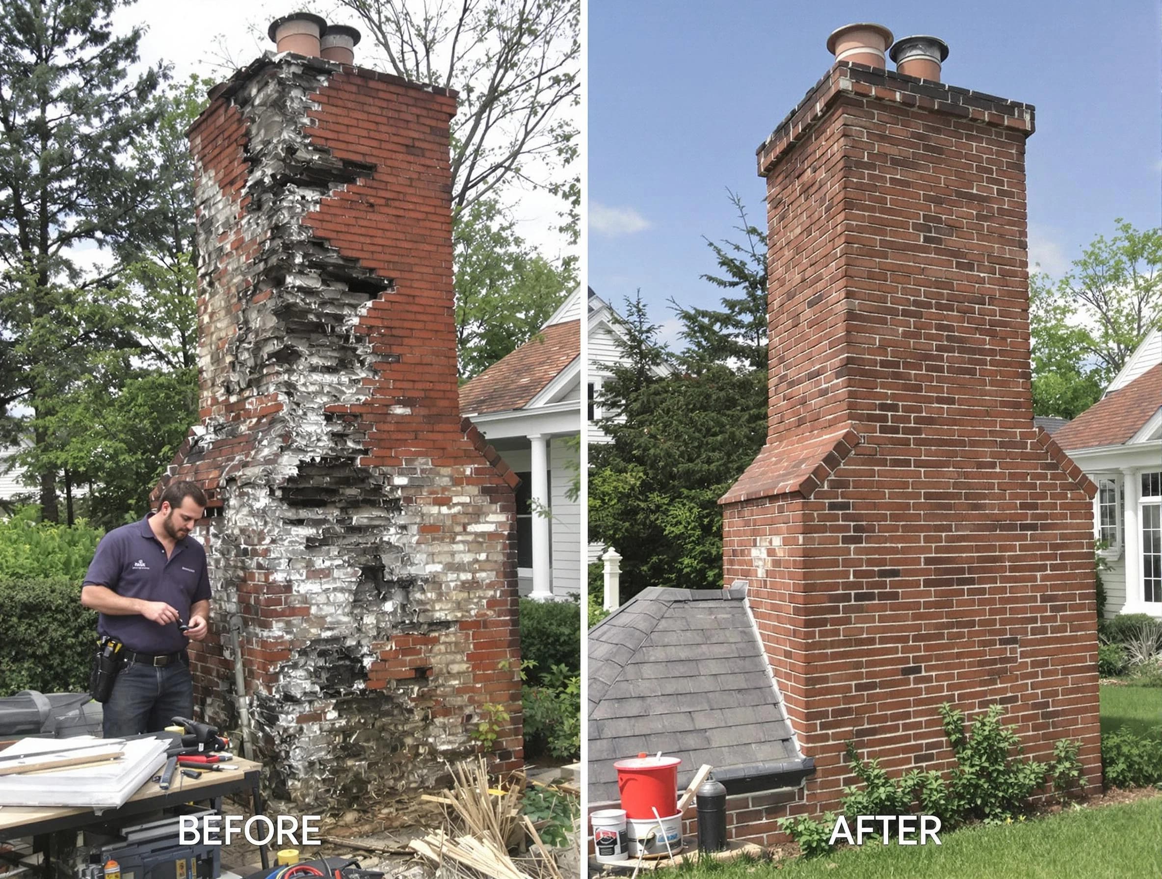 Brighton Chimney Sweep performing a full chimney restoration in Brighton, CO
