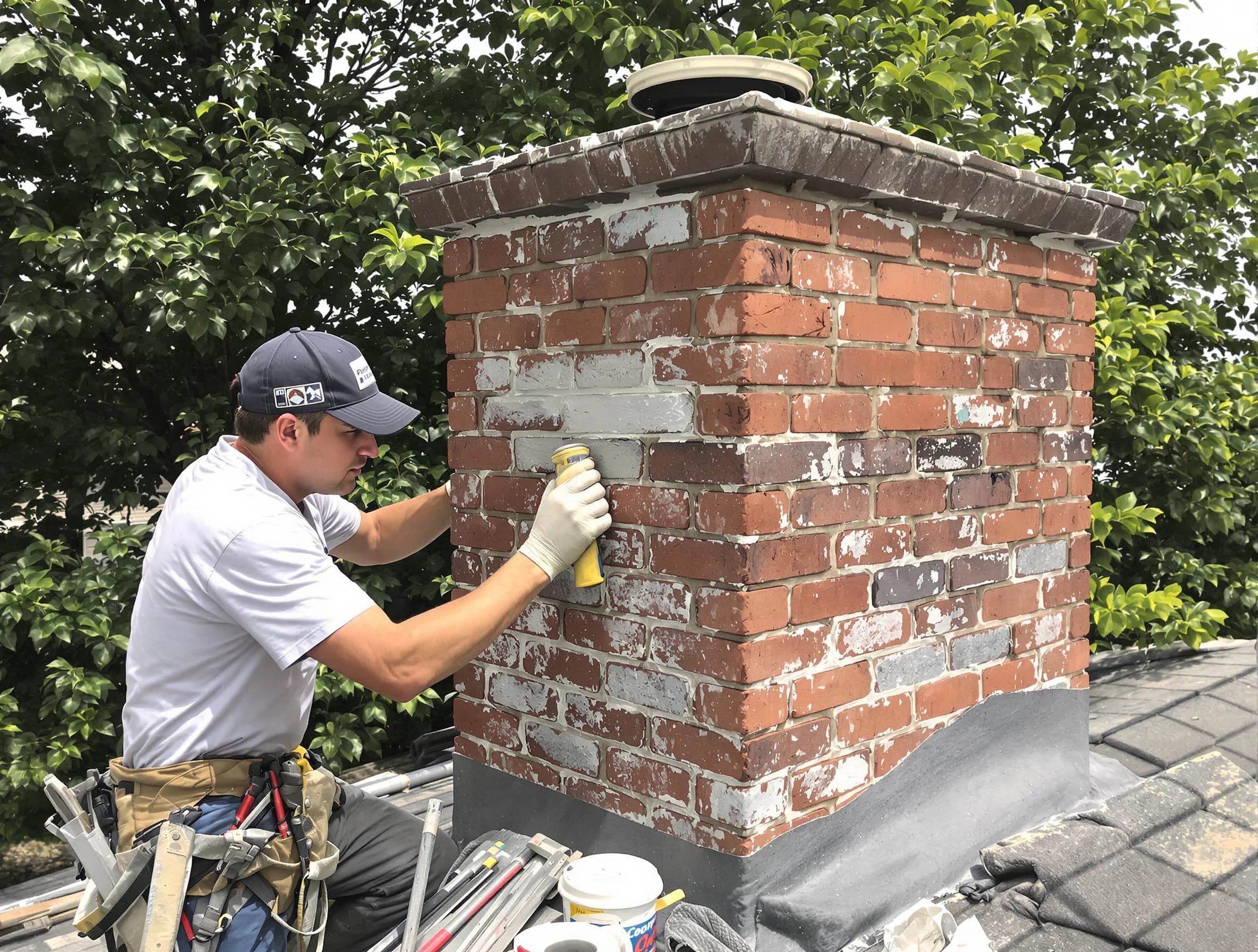 Brighton Chimney Sweep restoring an aging chimney in Brighton, CO