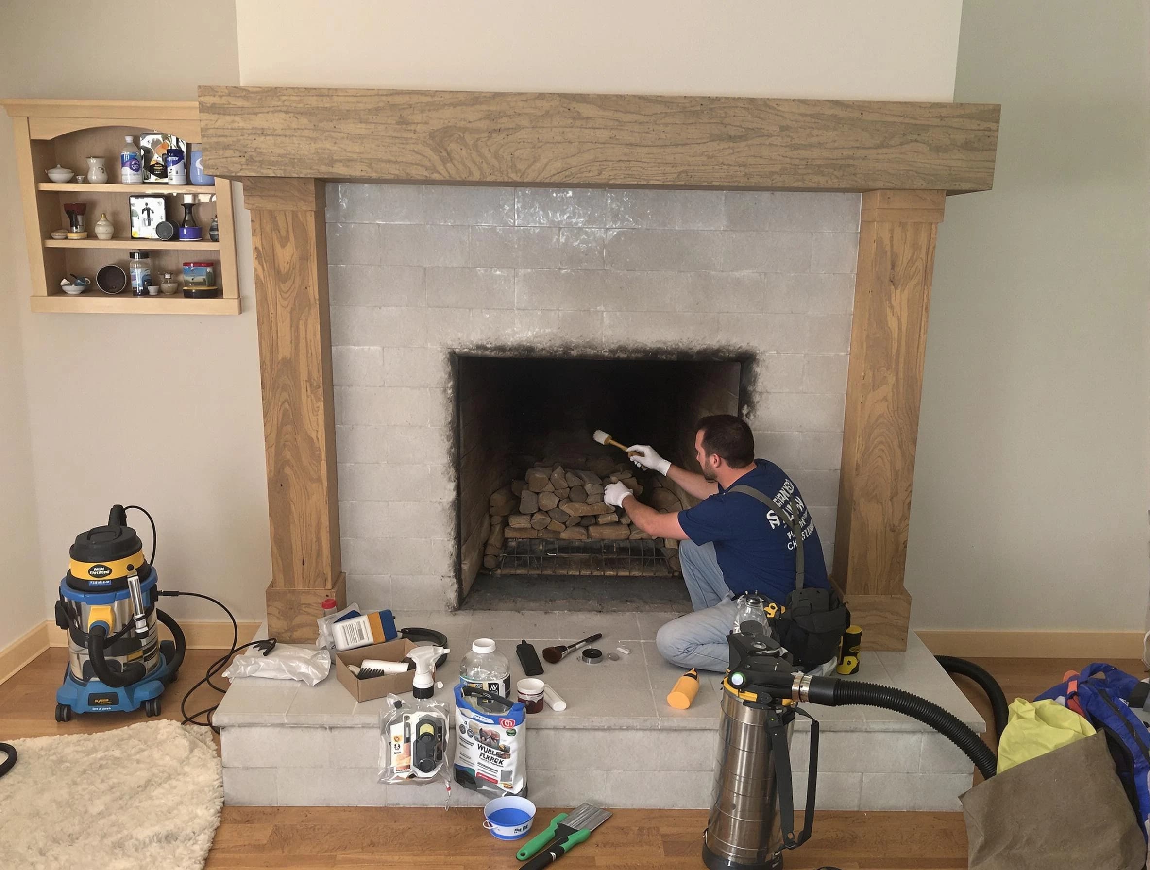 Detailed creosote removal process by Brighton Chimney Sweep in Brighton, CO