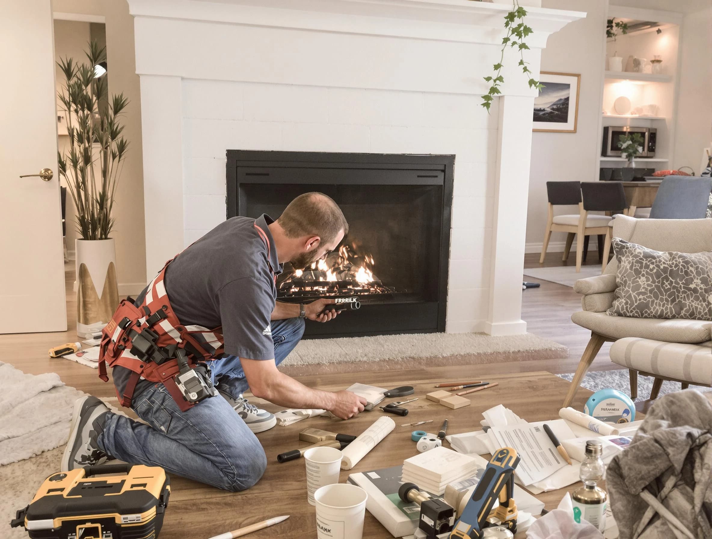 Brighton Chimney Sweep performing fireplace repair in Brighton, CO