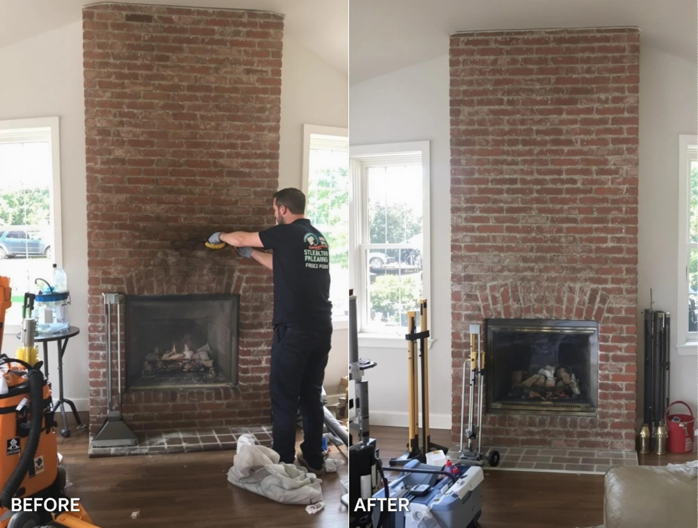 Finished chimney sweeping service by Brighton Chimney Sweep in Brighton, CO