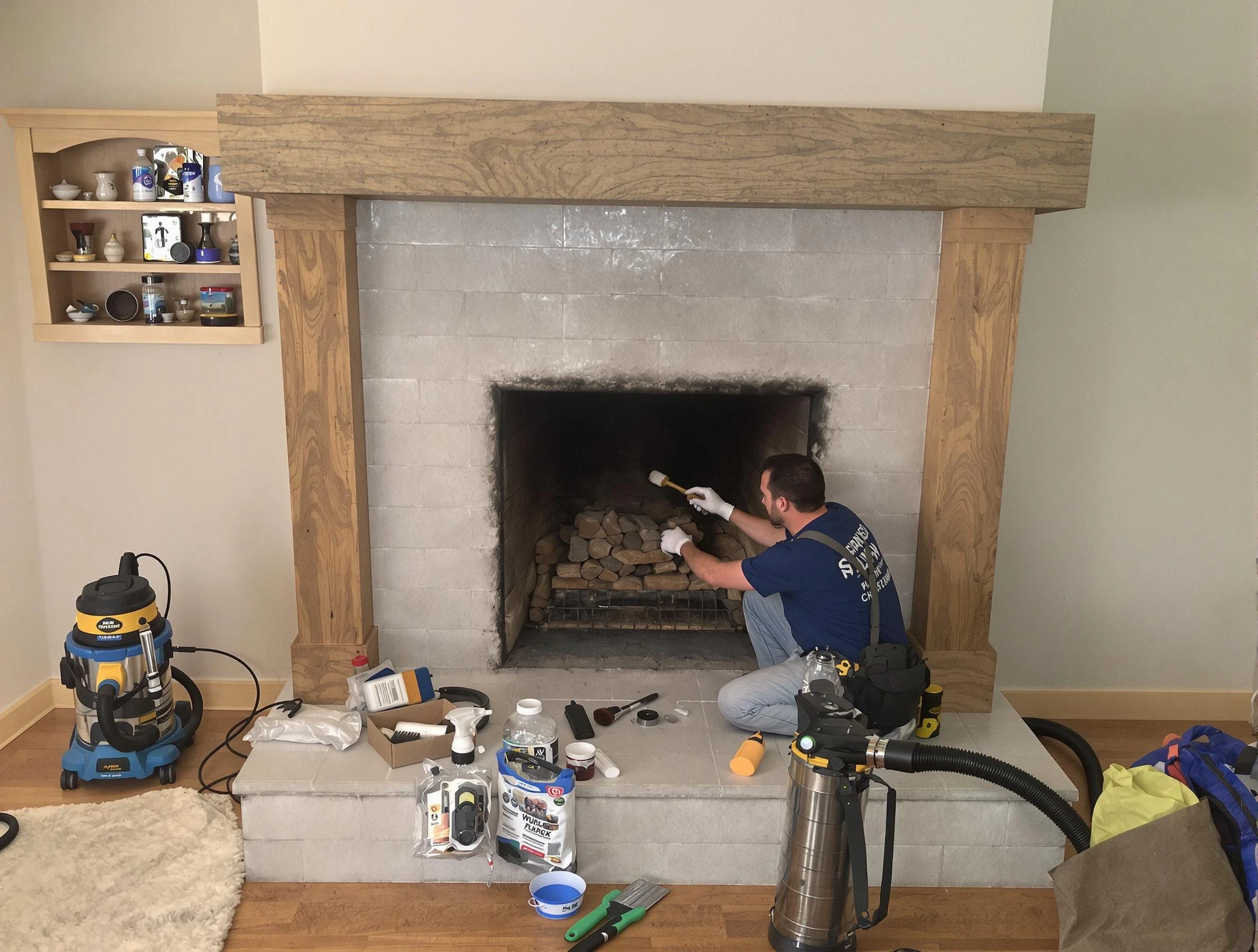 Detailed creosote removal process by Brighton Chimney Sweep in Brighton, CO