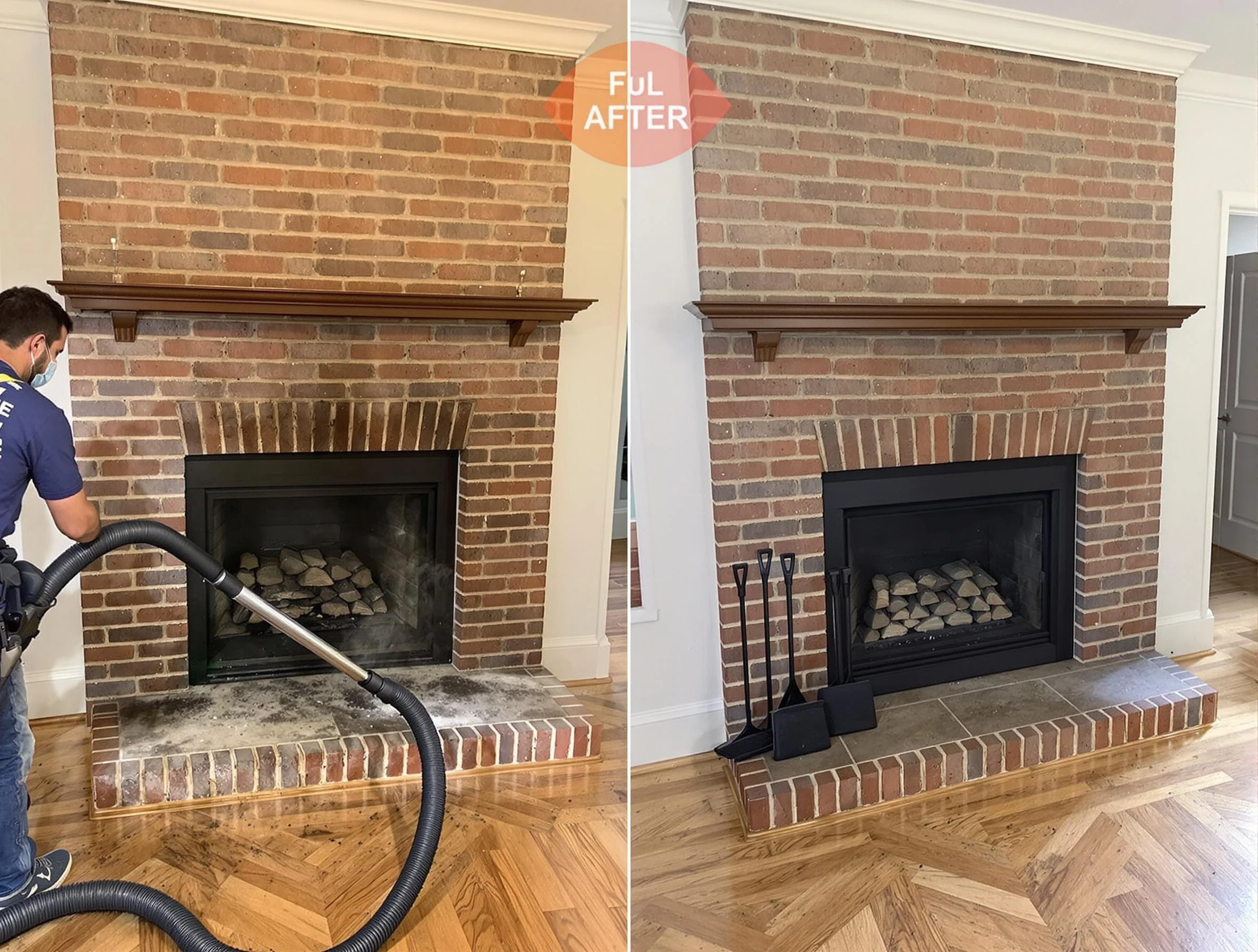 Brighton Chimney Sweep carefully sanitizing a fireplace in Brighton, CO
