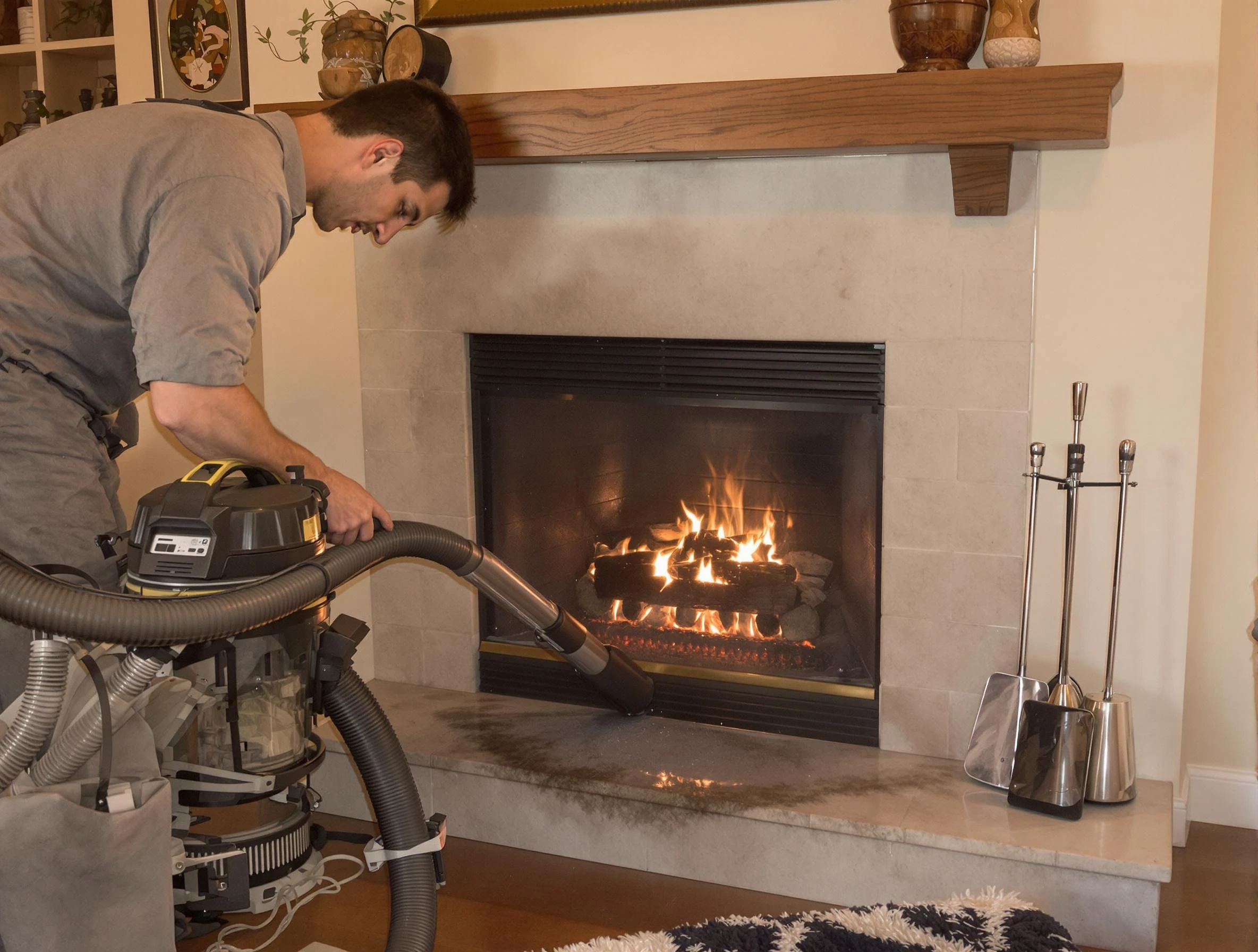 Routine fireplace upkeep by Brighton Chimney Sweep in Brighton, CO