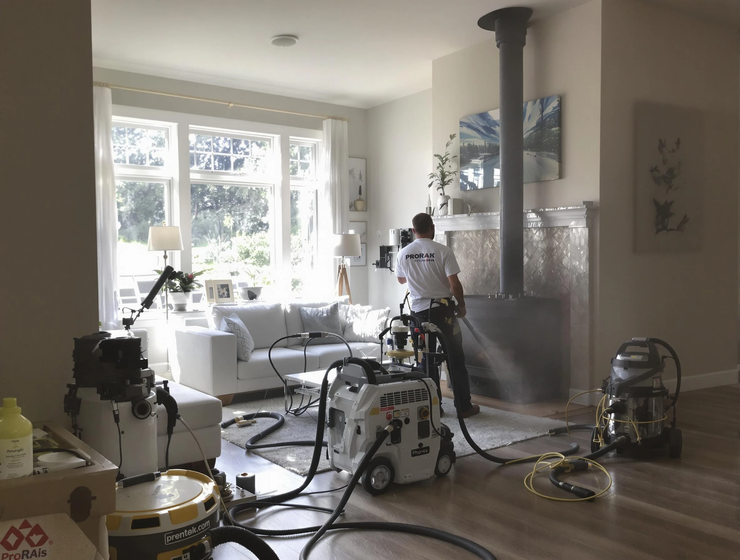 Soot removal service by Brighton Chimney Sweep for a fireplace in Brighton, CO